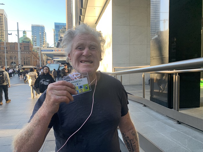 Bob with his food card